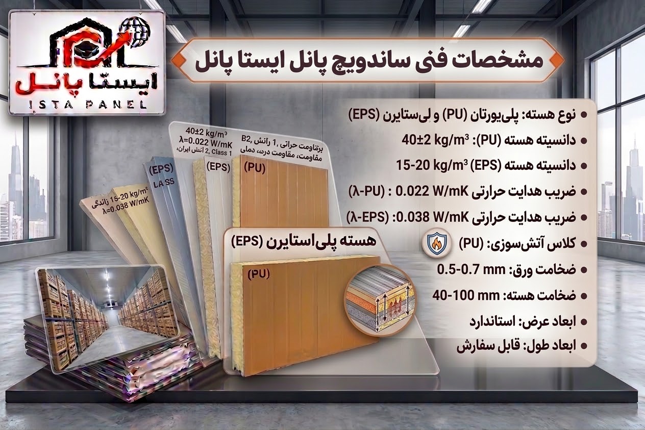 مشخصات ساندویچ پانل