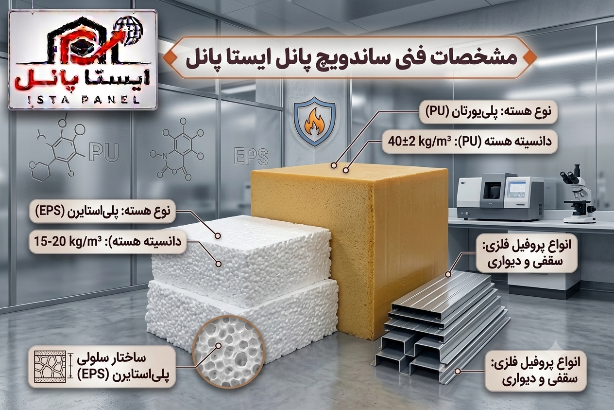 مشخصات فنی ساندویچ پانل